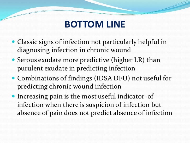 Infection of the chronic wound how to decide