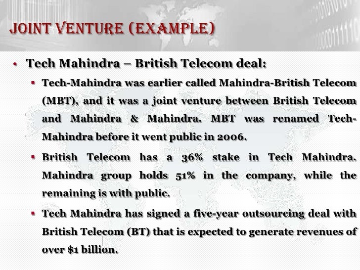 joint venture examples