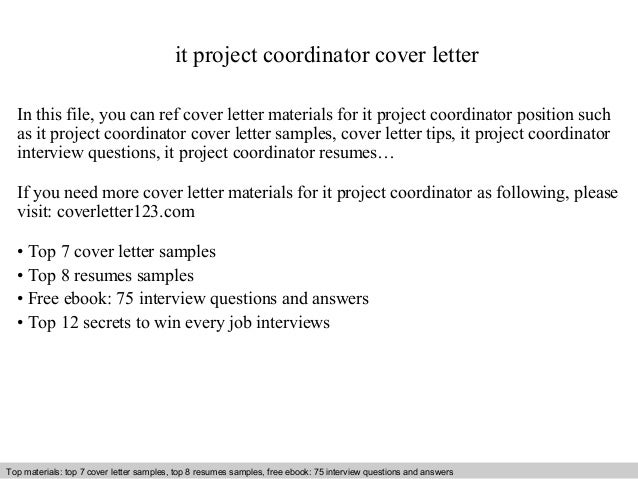 Assistant project coordinator cover letter