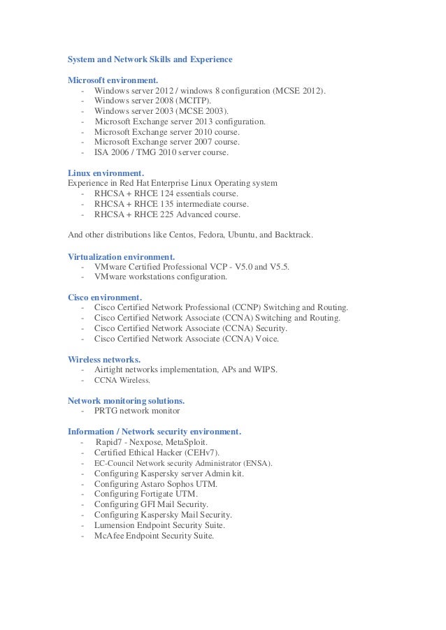 security engineer resumes