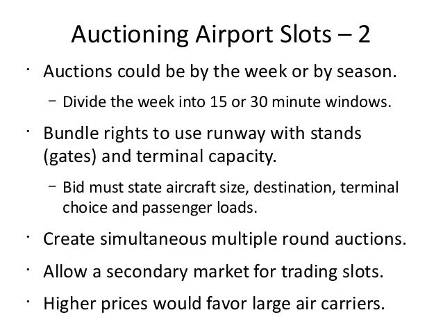 Airport slots auction