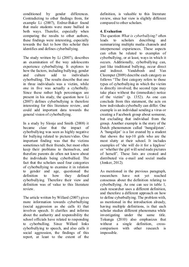 Bullying essay intro