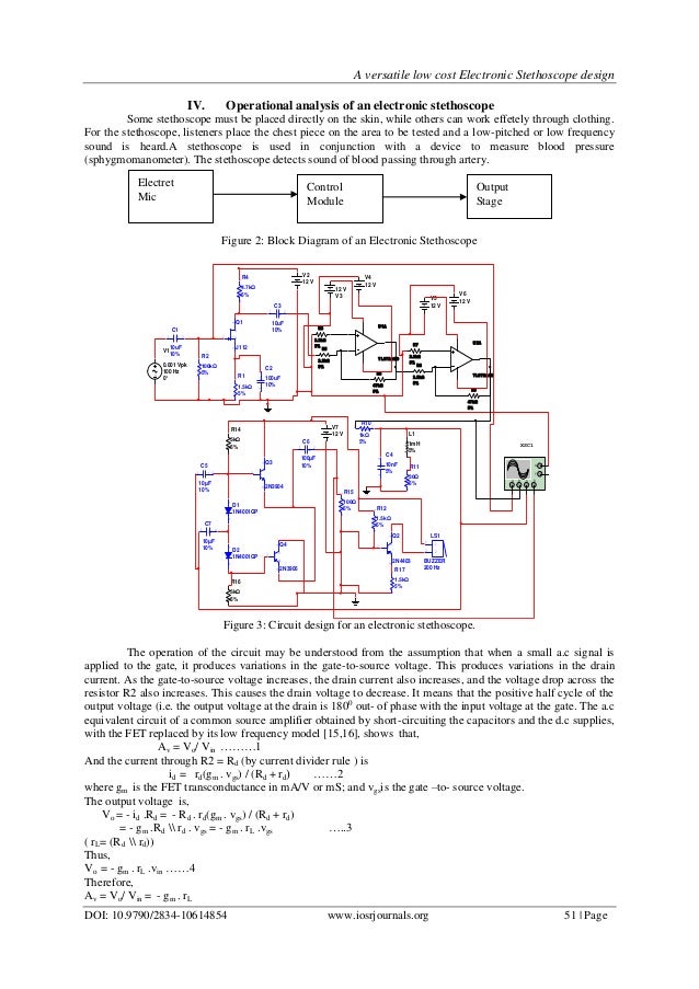 [DIAGRAM] Electronic Stethoscope Circuit Diagram