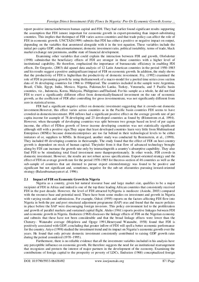 impact of foreign aid on nigeria development Impact of foreign direct investment on agricultural sector development in nigeria, (1981-2012) binuyo babatunde oloyede. impact of foreign aid on nigeria development Impact of foreign direct investment on agricultural sector development in nigeria, (1981-2012) binuyo babatunde oloyede.