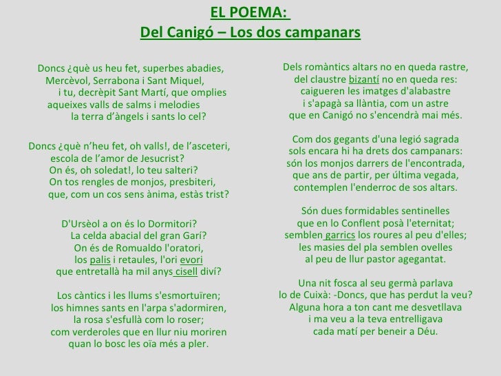 Jacint Verdaguer los dos campanars Jacint Verdaguer los dos campanars