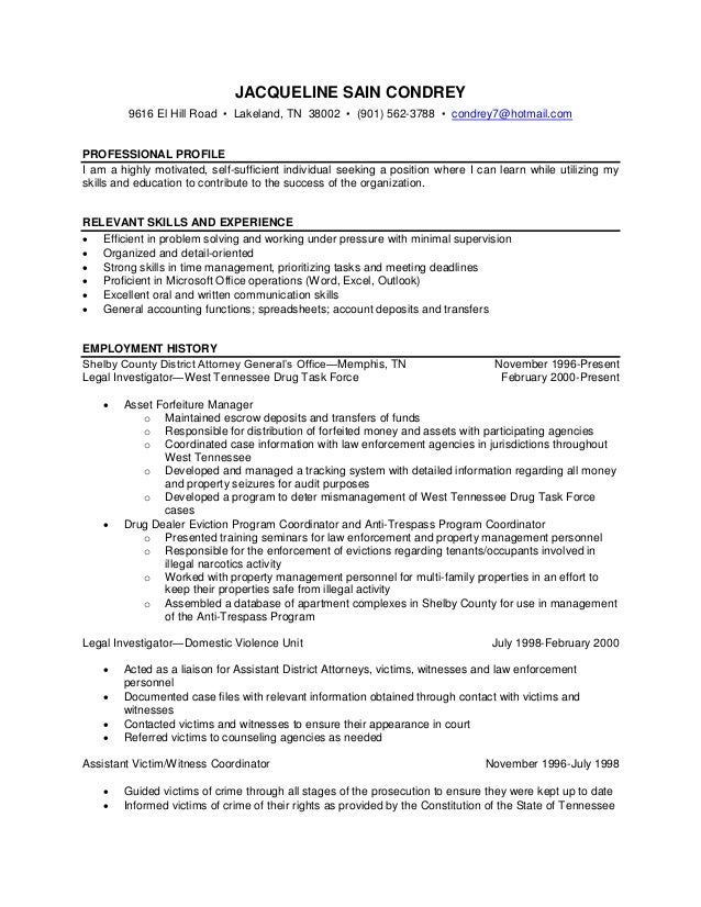 advocate resumes