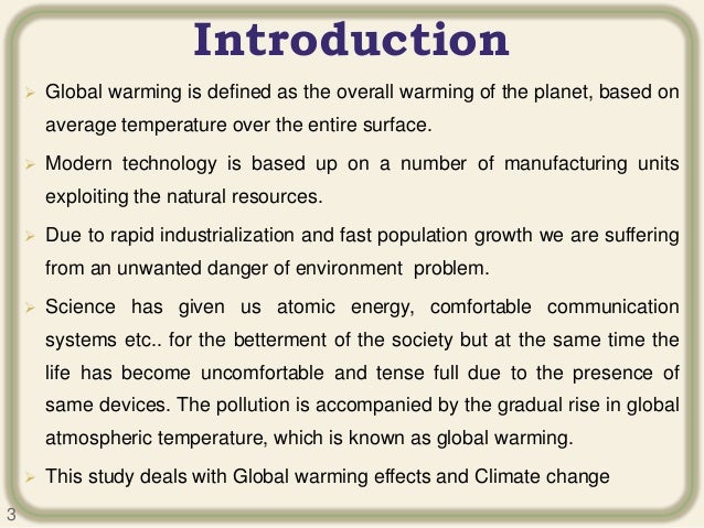 Introductions for global warming essays