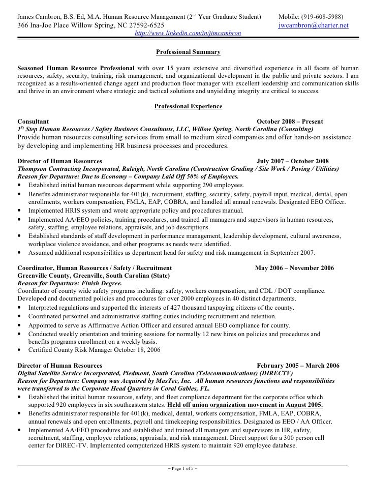 cover letter for hr generalist