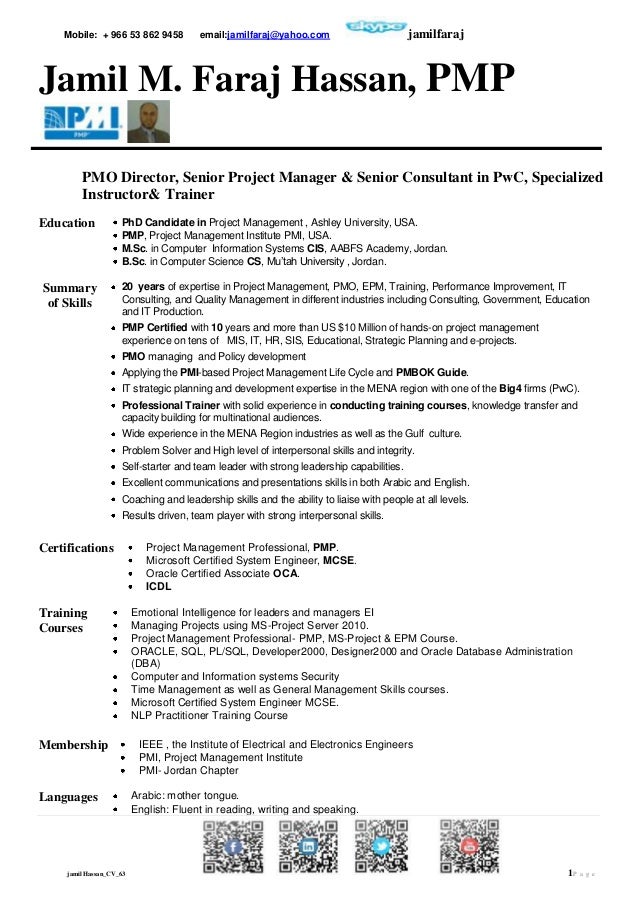 Jamil Faraj Cv English Jamil Faraj Cv English