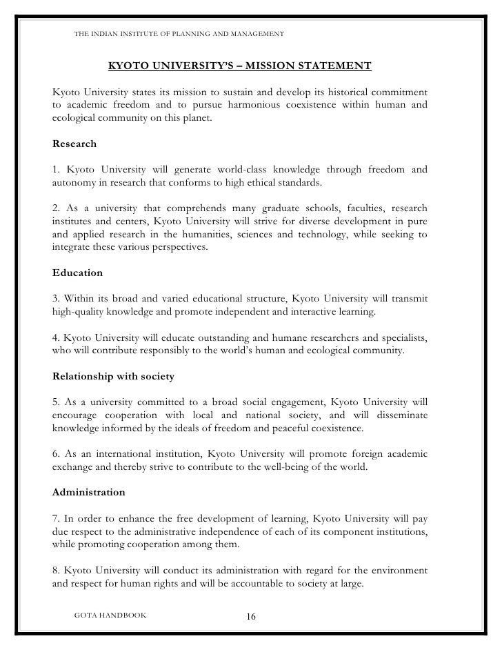 board statement mission usher
