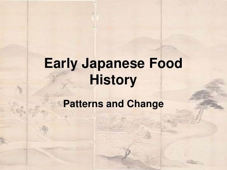 Early Japanese Food History