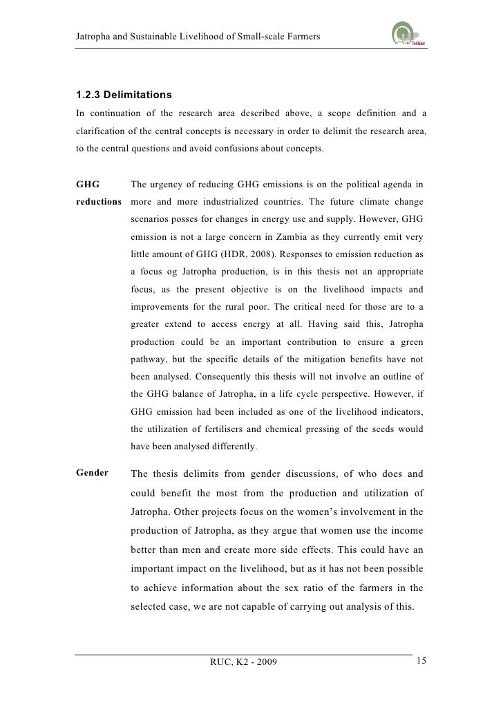 thesis small scale thesis small scale