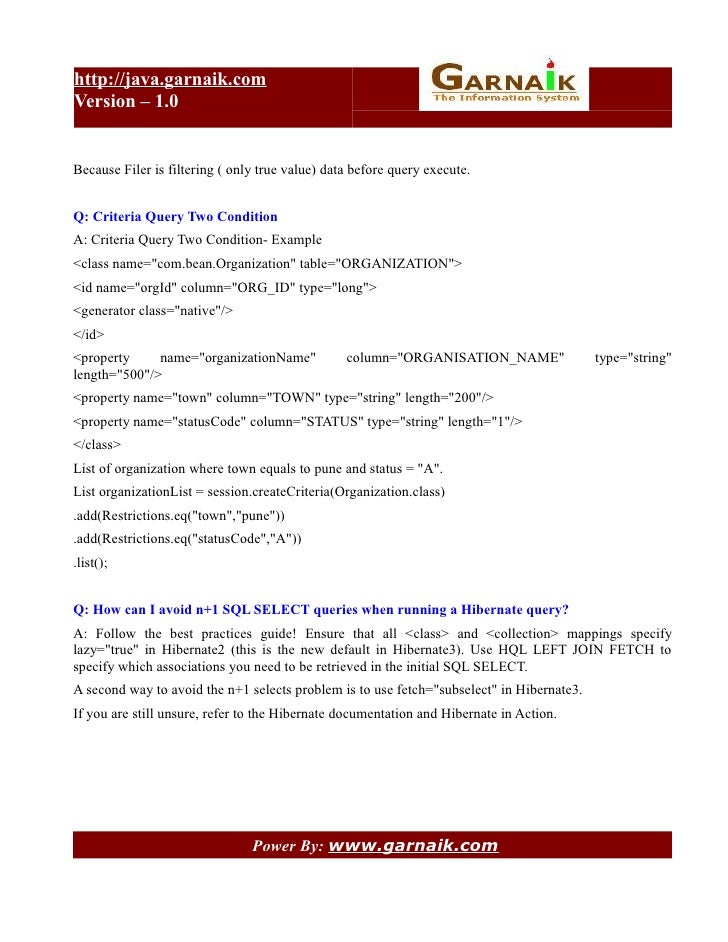 hibernate criteria example