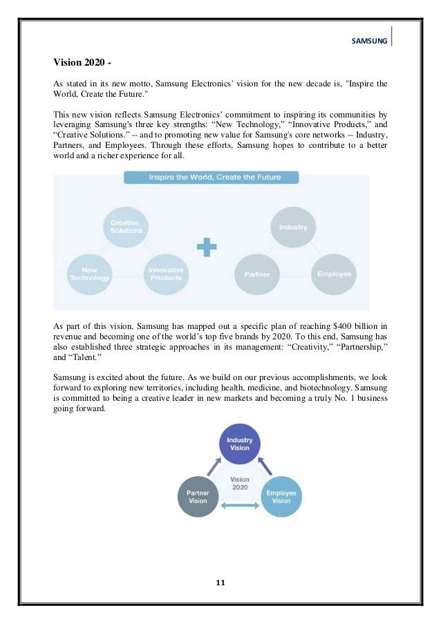 samsung vision and mission essay Free essay: company name: samsung electronics co, ltd samsung electronics co, ltd is south korean electronics company. samsung vision and mission essay Free essay: company name: samsung electronics co, ltd samsung electronics co, ltd is south korean electronics company.