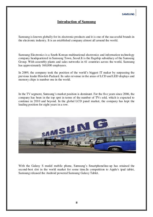 samsung case study global marketing operations In this case, students assess whether samsung electronics has been able to achieve such a dual advantage, and if so, how this was possible moreover, samsung electronics' long-held competitive advantage is under renewed attack. samsung case study global marketing operations In this case, students assess whether samsung electronics has been able to achieve such a dual advantage, and if so, how this was possible moreover, samsung electronics' long-held competitive advantage is under renewed attack.