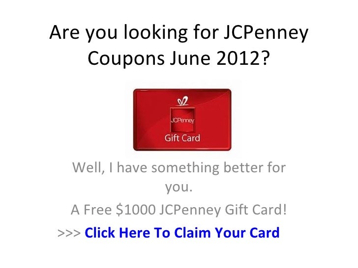 JCPenney Coupons June 2012