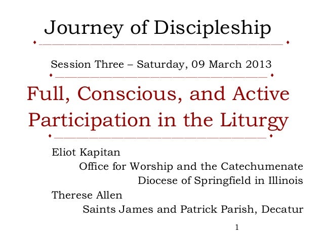 liturgical leaflet for an active participation Informed by the liturgical, reform of the liturgy was to enable full, active, con-scious participation of all the laity in its celebration. liturgical leaflet for an active participation Informed by the liturgical, reform of the liturgy was to enable full, active, con-scious participation of all the laity in its celebration.
