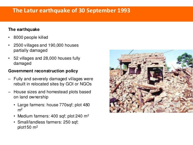 Latur earthquake case study ppt image