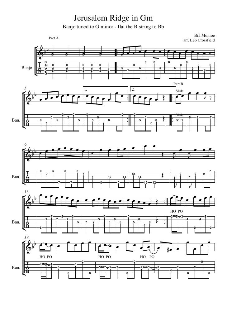 banjo tablature jerusalem ridge music sheets chords tablature jerusalem ridge fiddle sheet music