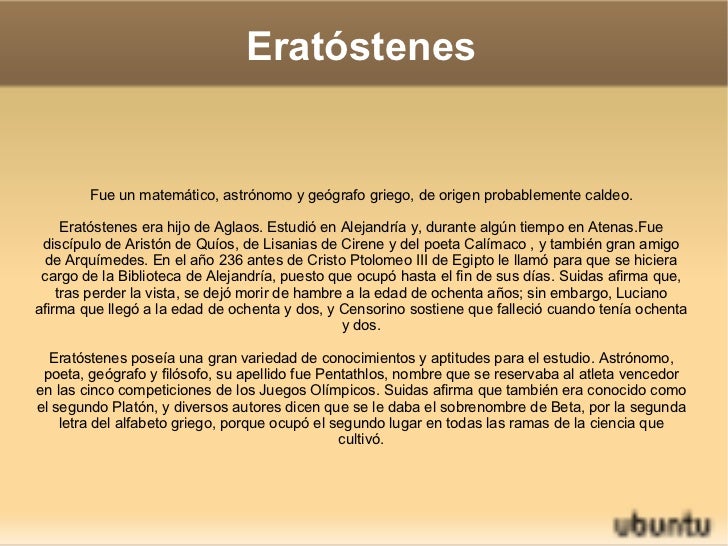 Eratostenes y Cavendish
