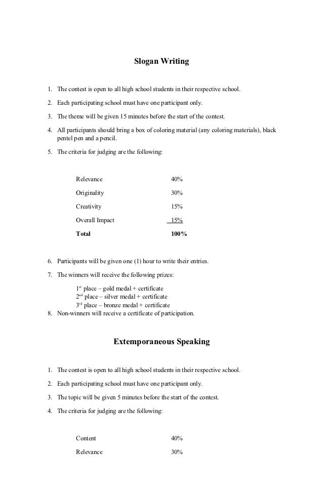 High school science essay competitions