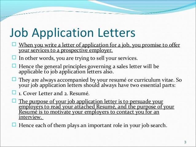 Applicant letters