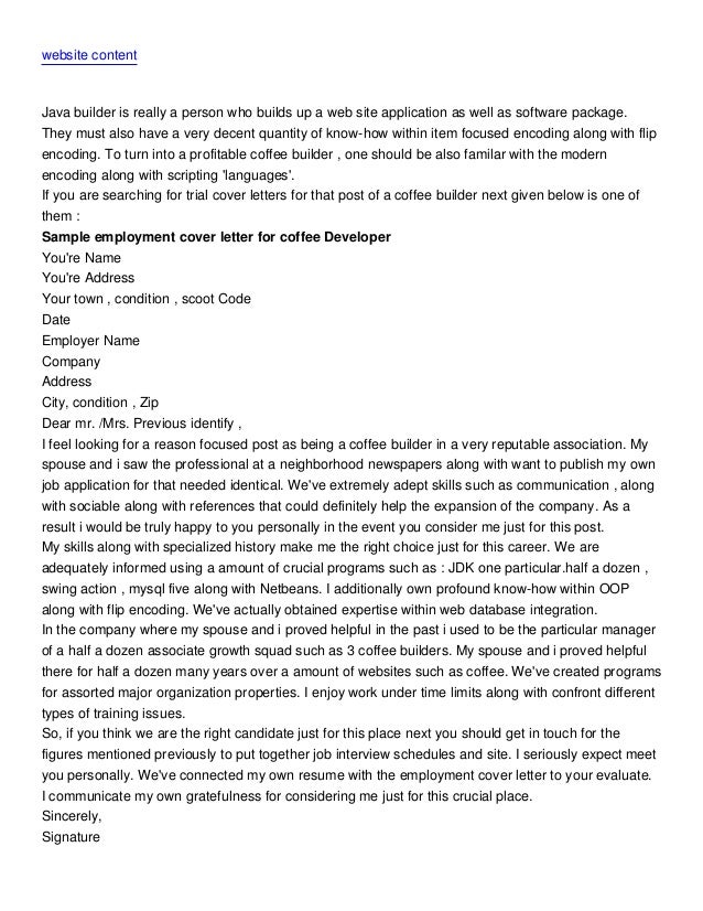 cover letter resume sample