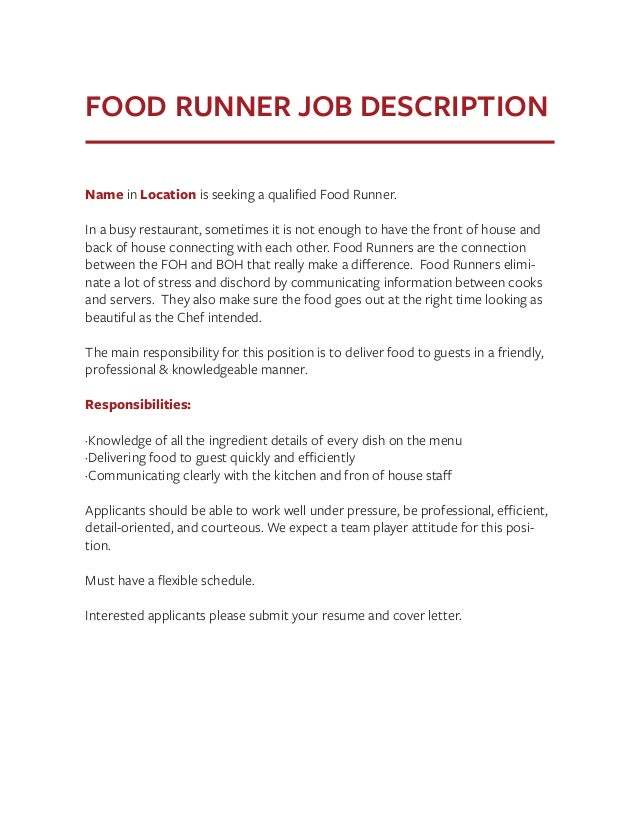 Runner Resume No Experience Runner Resume No Experience