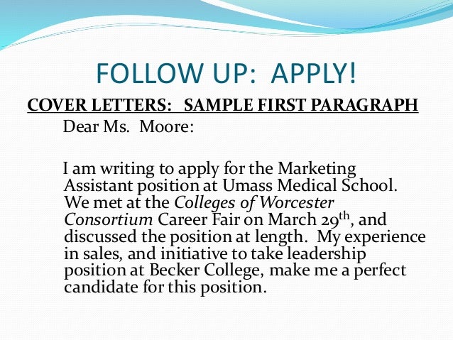 job fair follow up email