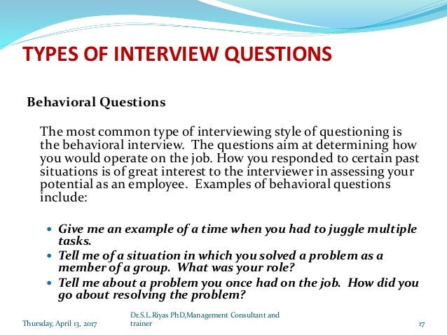 most common behavioral interview questions and answers