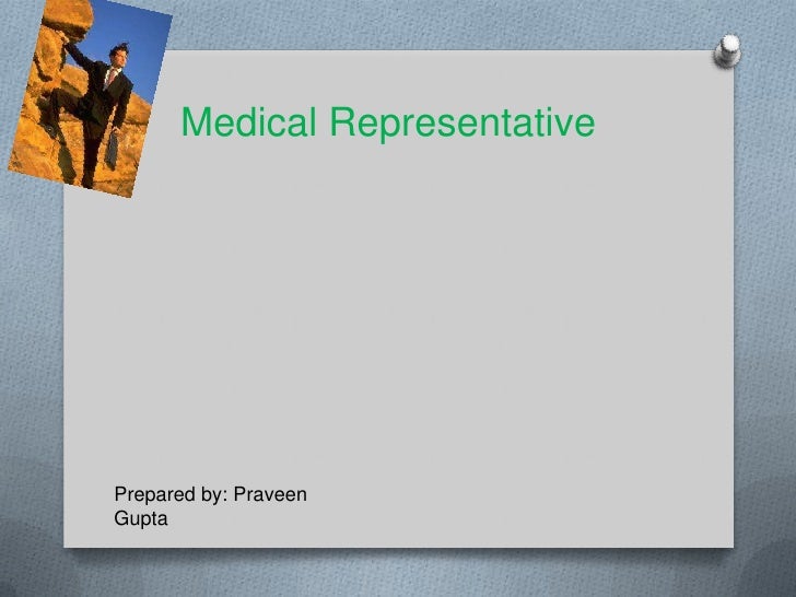 Job of Medical representative