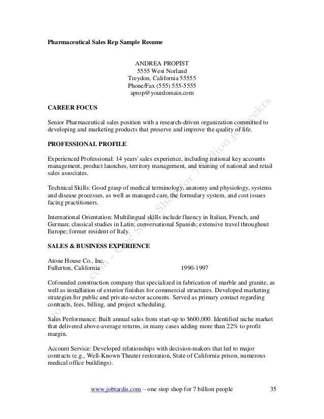 pharma sales cover letter