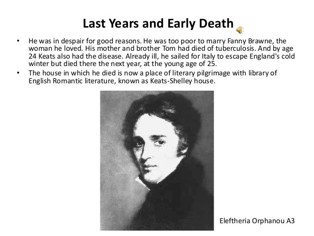 John Keats view on death John Keats view on death