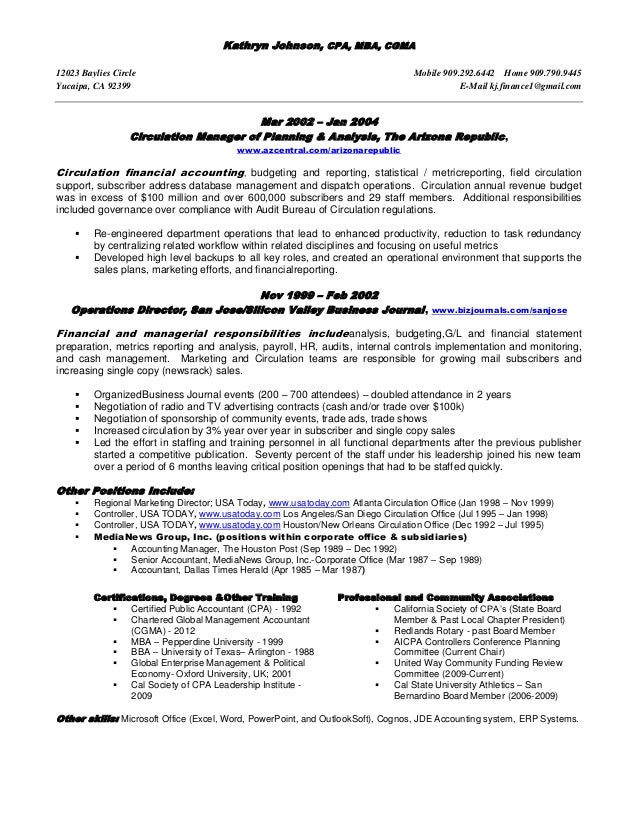 2. Kathryn Johnson, CPA, MBA ... Cpa Mba Resume Cpa Mba Resume 2. Kathryn Johnson, CPA, MBA ...