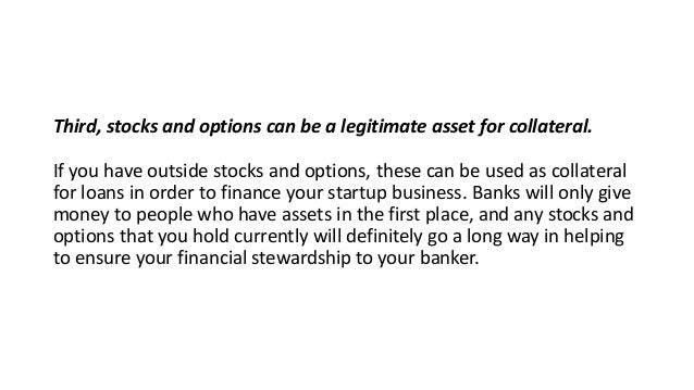 Can stock options be used as collateral