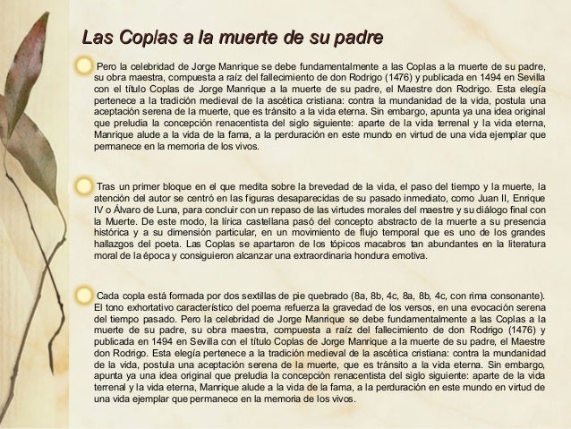 Coplas a la muerte de su padre (Jorge Manrique)