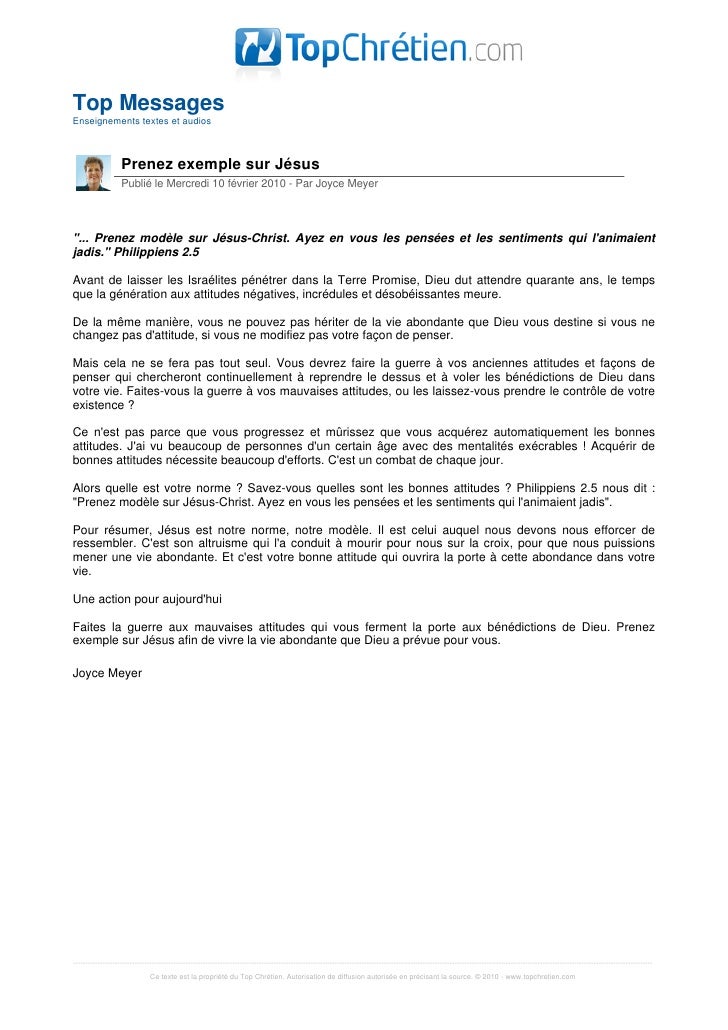 exemple de jesus