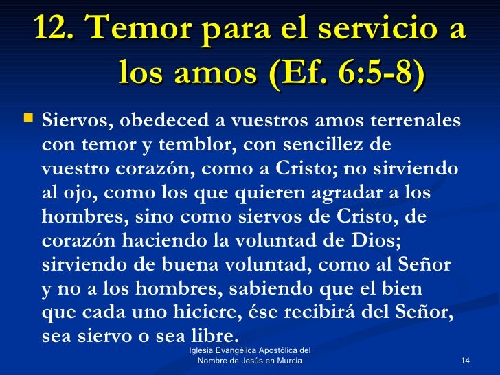 Diferentes fases del Temor Reverente