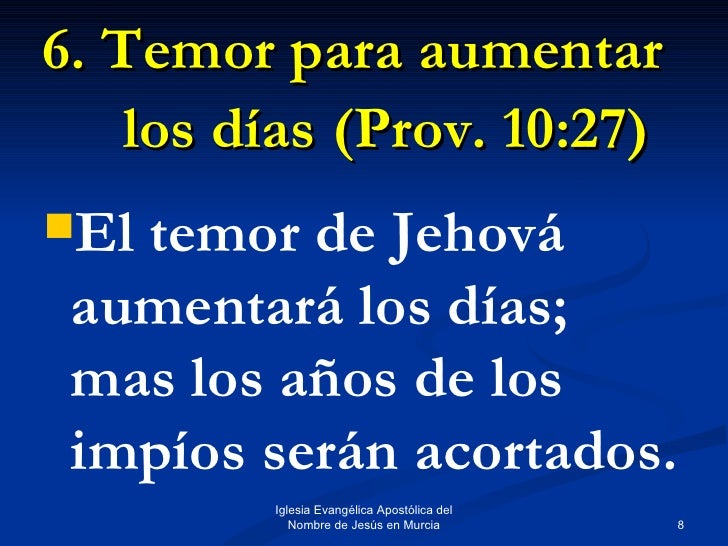 Diferentes fases del Temor Reverente
