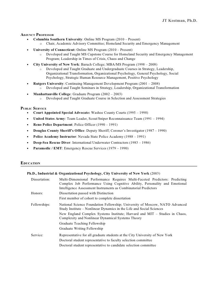Failed phd resume