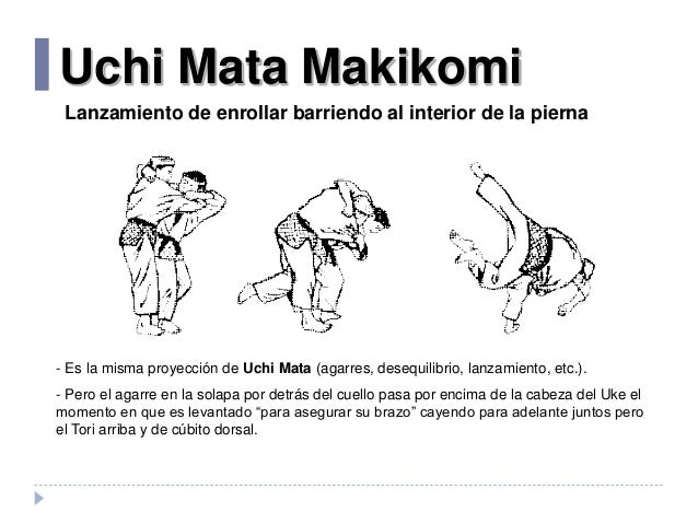 Uchi Mata Makikomi
Lanzamiento de enrollar barriendo al interior de la pierna
- Es la misma proyección de Uchi Mata (agarr...