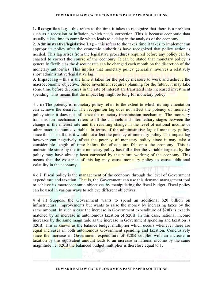 Economics essay topic