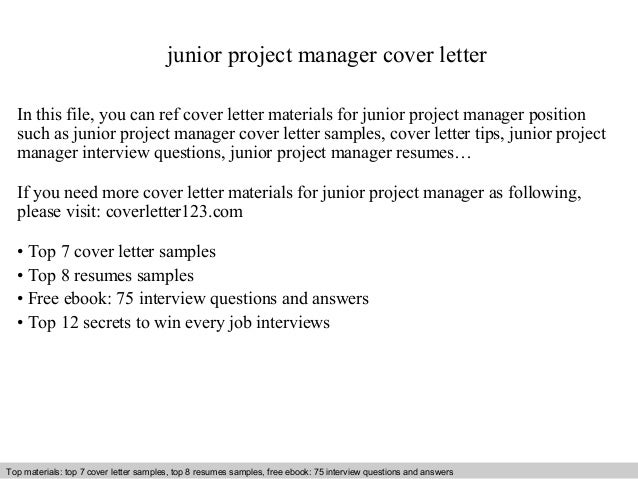 Cover letter project manager