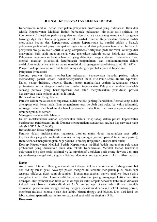 Format Asuhan Keperawatan Medikal Bedah | jurnal keperawatan medikal bedah Format Asuhan Keperawatan Medikal Bedah | jurnal keperawatan medikal bedah