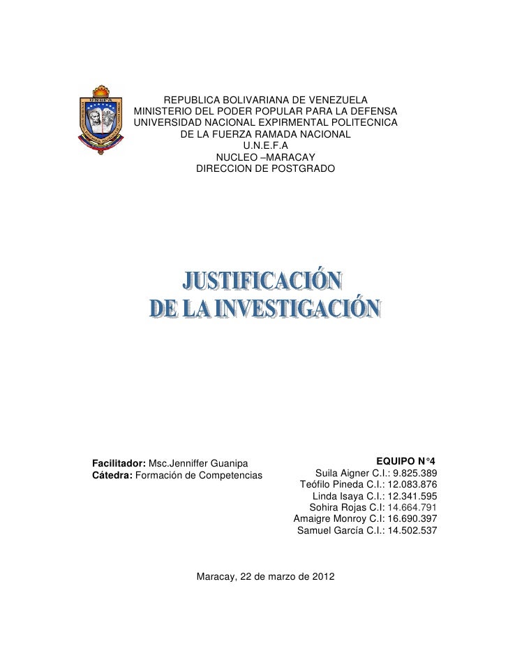 Justificacion de la investigacion Justificacion de la investigacion
