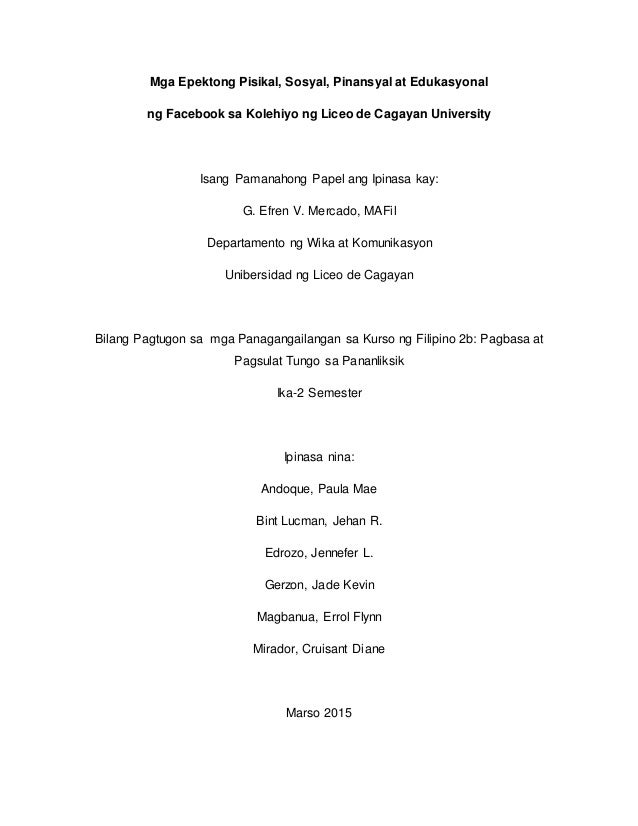 mga thesis sa tagalog mga thesis sa tagalog