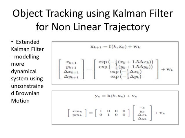 Kalman filter for nonlinear systems