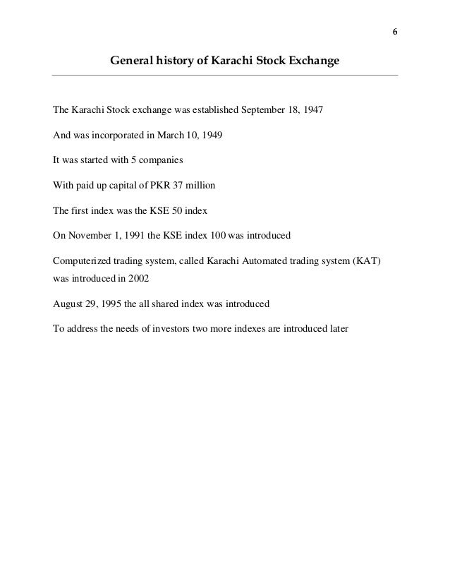 Trading system of karachi stock exchange