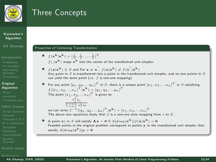 Linear programming concept paper