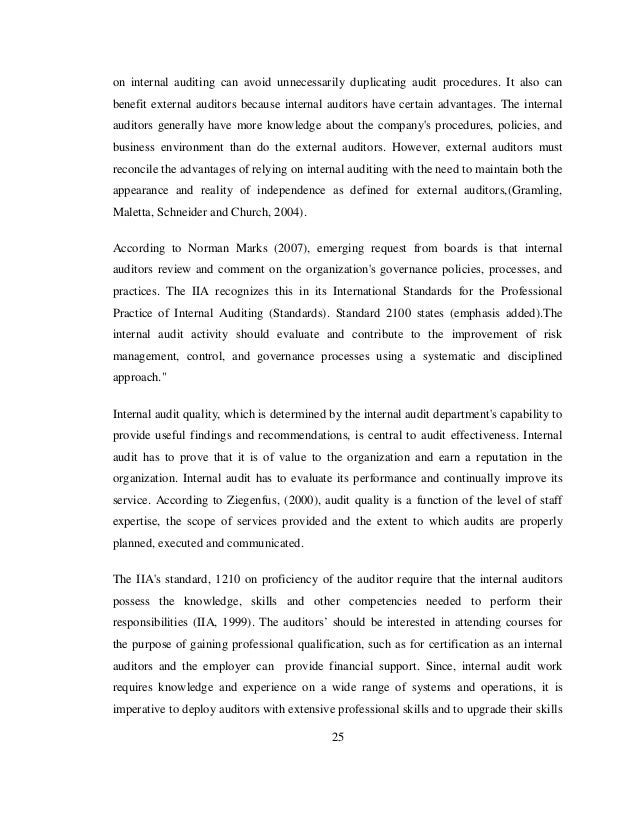 Audit dissertation effectiveness government in internal